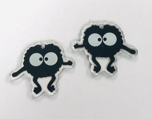 3pcs Soot Sprites Charms, Wholesale Acrylic Charms DIY jewelry making