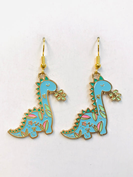 2 Cute Dino Earrings, Dinosaur Earring