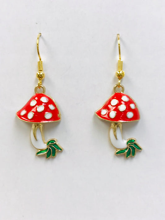 Wholesale Red Mushroom Earrings