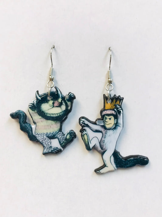 Acrylic Where the Wild things Are Earrings Wholesale