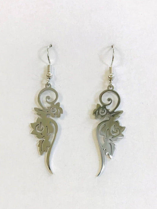 Silver Flora Earrings