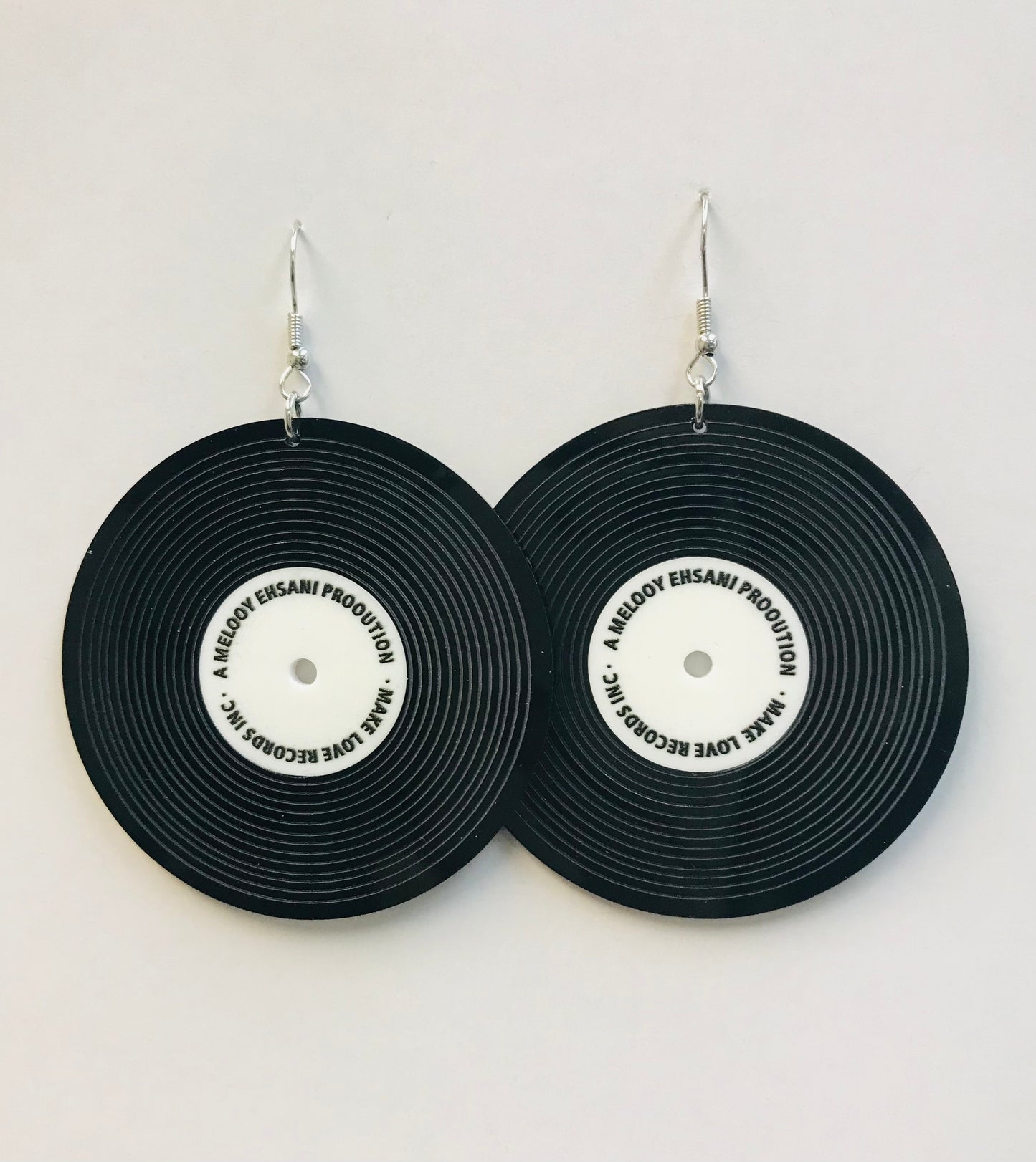 Phonograph Record Earrings Retro Vinyl Gift