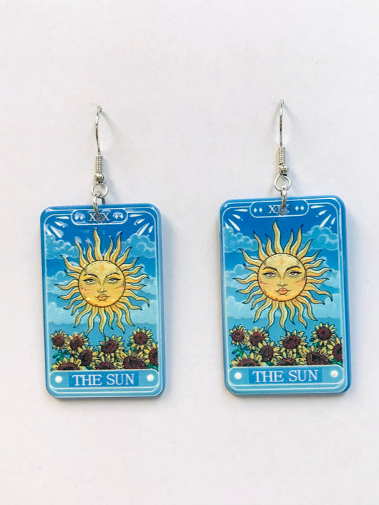 2prs Tarot Card The Sun Earrings Gift