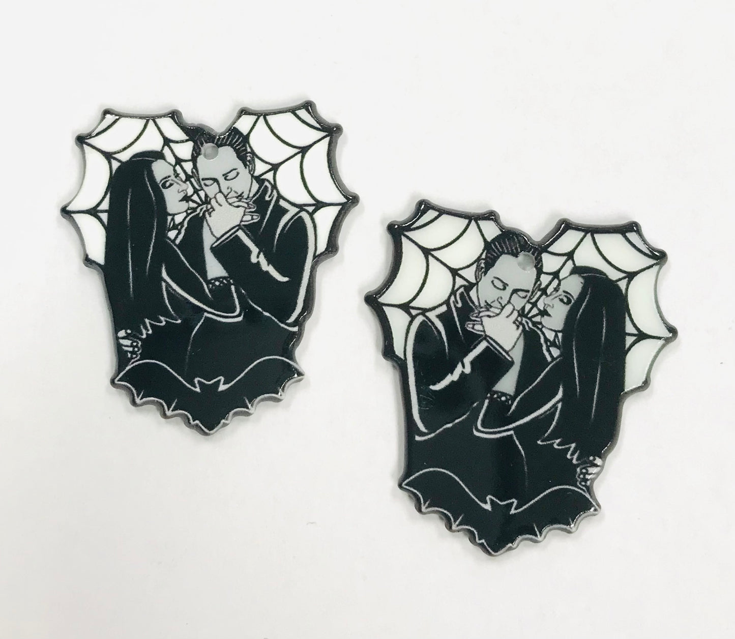 3pcs Spider Woman's Kiss Horror Movie Icon Charms, Acrylic Charms DIY JEWELRY MAKING