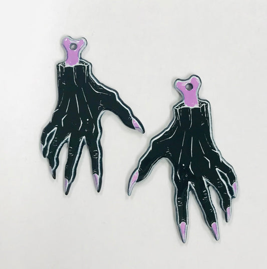 Black Horror Claw Charms, Wholesale Acrylic Charms DIY jewelry making