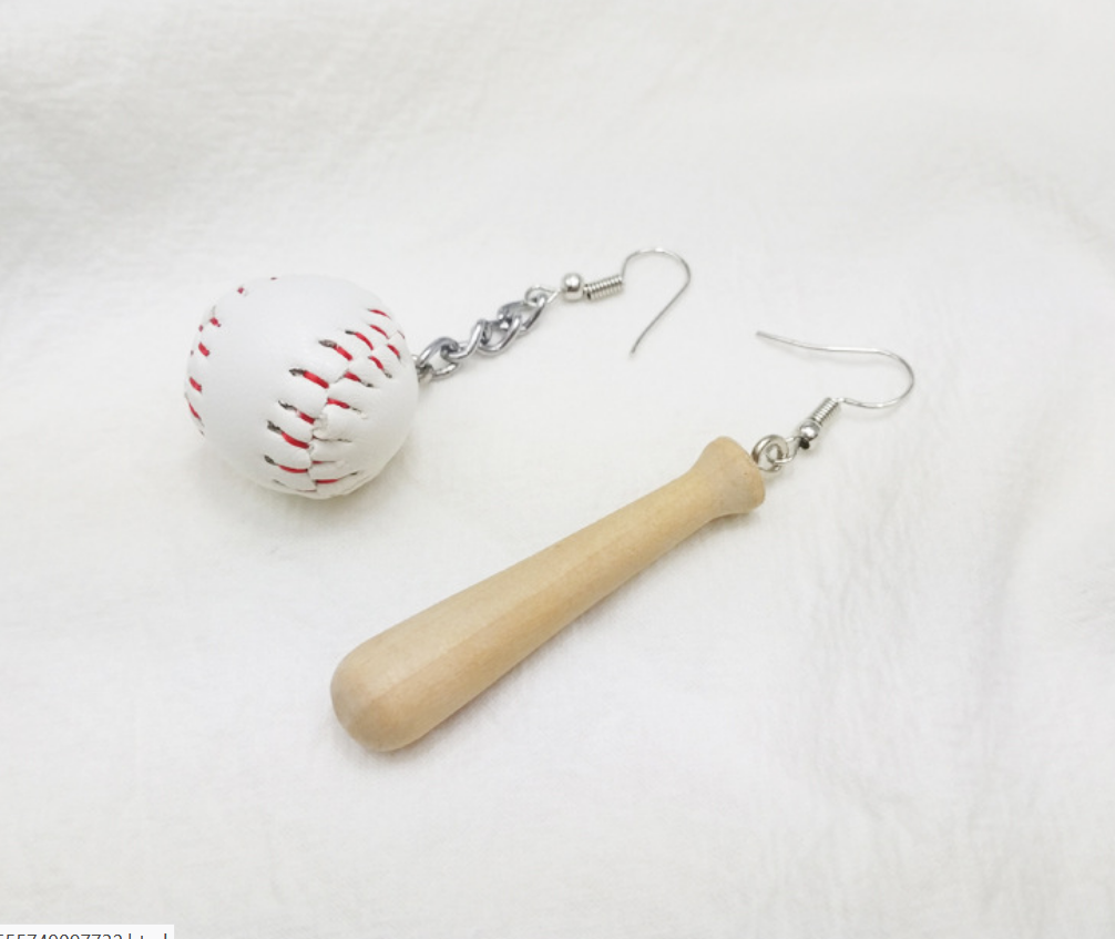 baseball earrings baseball bat earrings