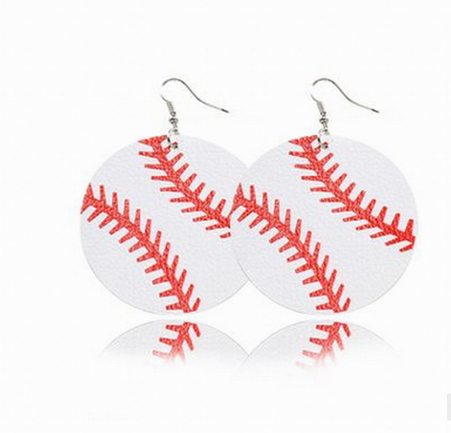 Leather Baseball Earrings Wholesale Softball
