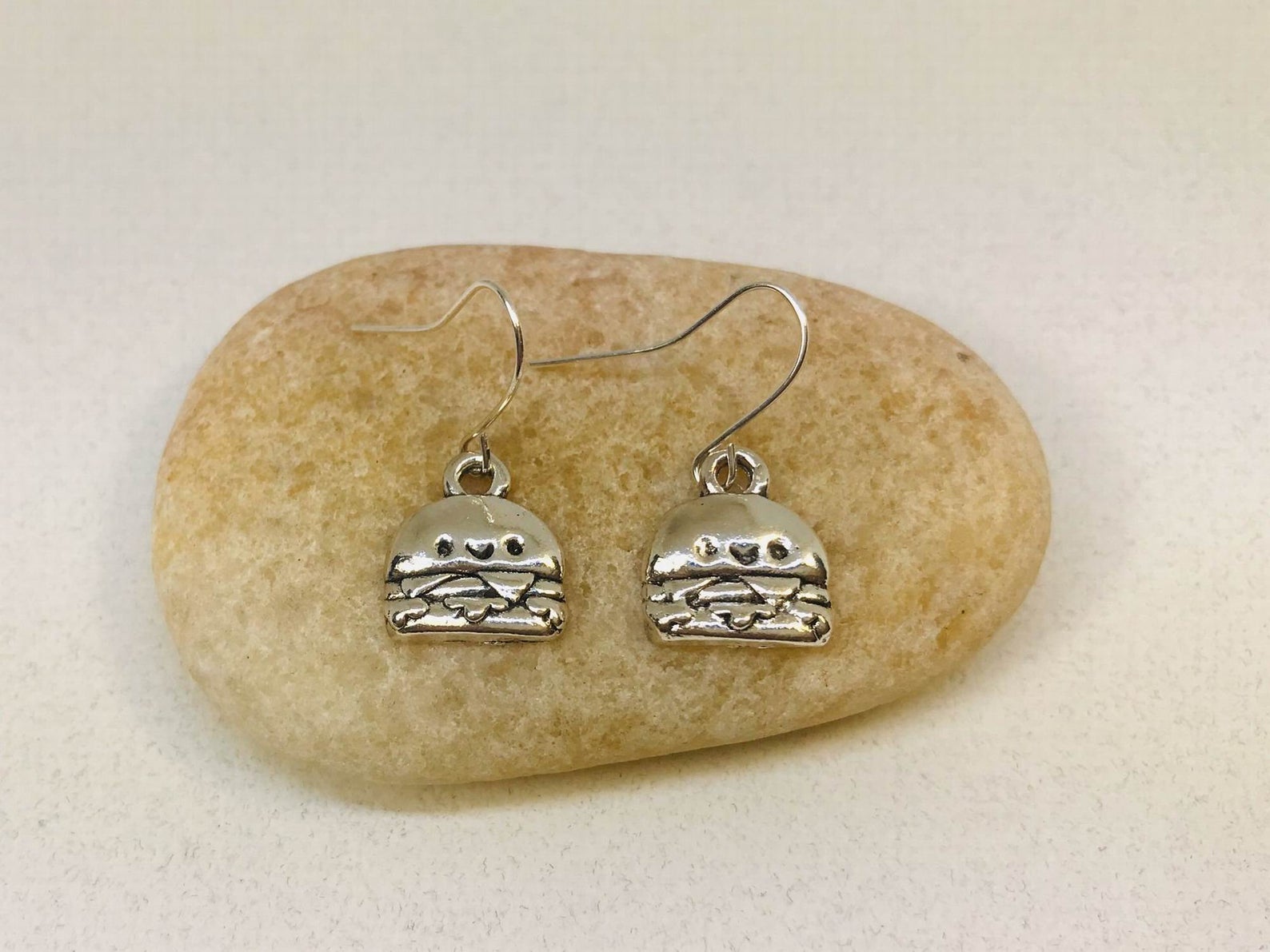 hanburger charm earrings