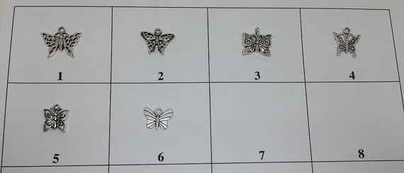 12 Butterfly Charms