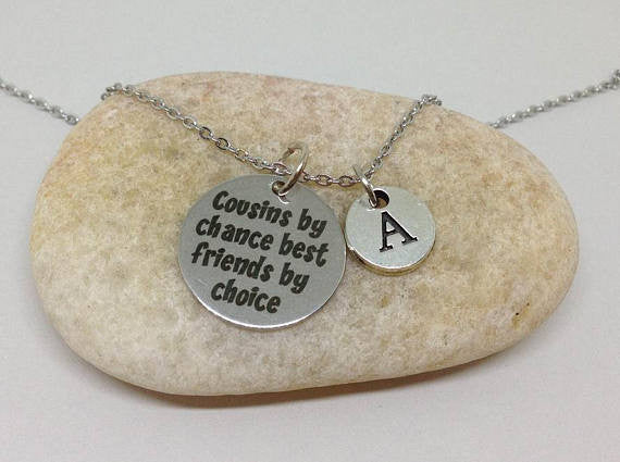 family cousin charm necklace
