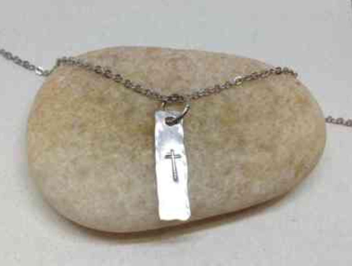 Tiny Cross  Charm Pearl Necklace - Christian Religious Jewelry