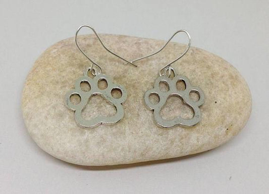 dog paw earrings