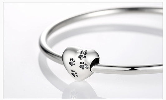 925 Sterling Silver Dog Paw Charm, Pandora Charm, Fits Pandora Bracelets