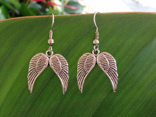 Double Angel Wing charm Earrings