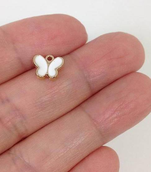 10 Tiny Butterfly Charms