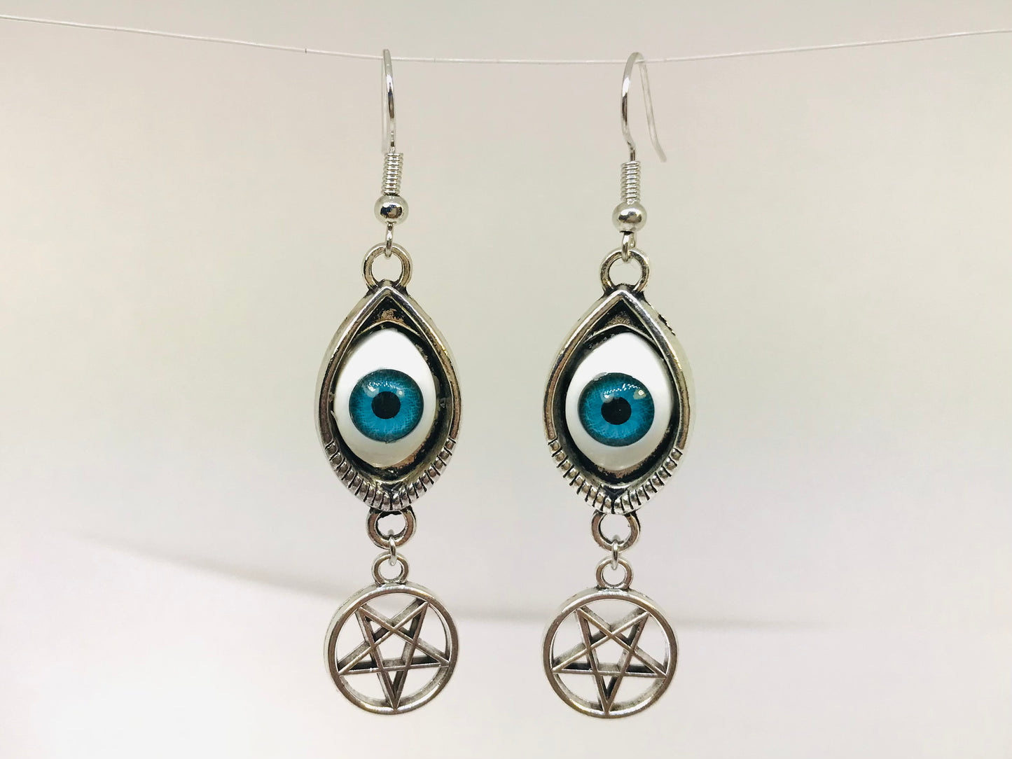 Pentagram Evil Eye Earrings Protection