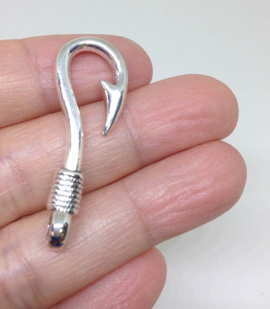 5 Fishing hook Charms wholesale
