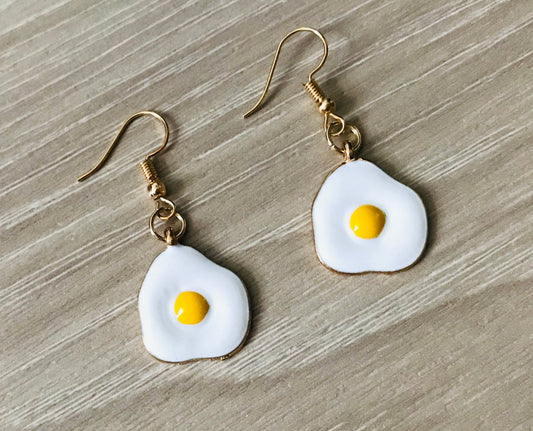 Fried Egg Gold Earrings