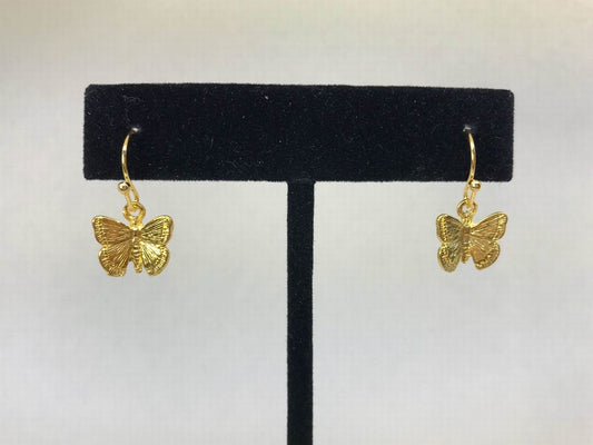 Gold Tiny Butterfly Earrings