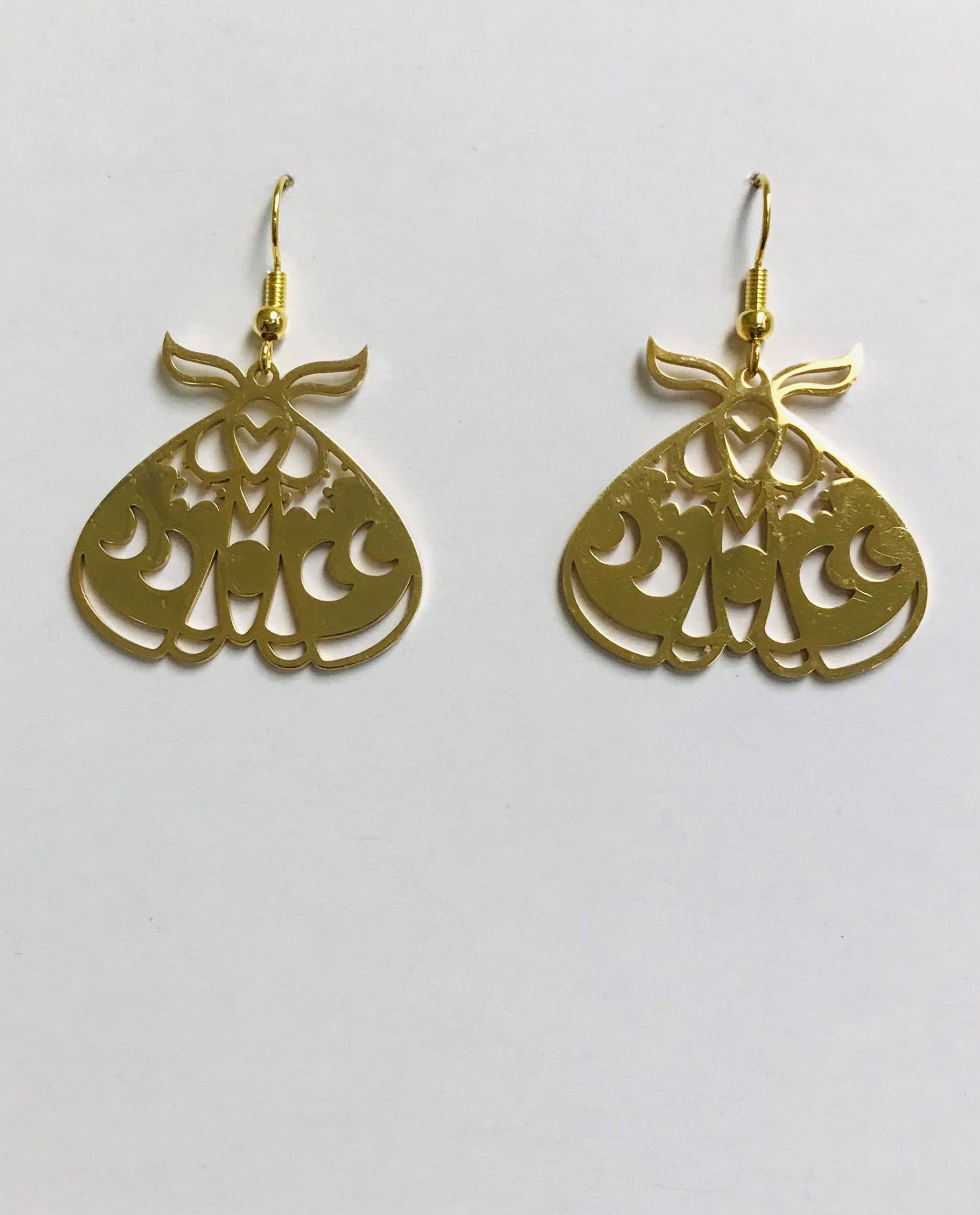Mistic  moth gold earrings