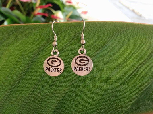 Green Bay Packers football charm Earrings