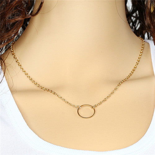 Circle of Love minimalist chain necklace