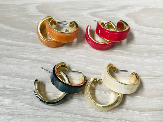 Red hoop earring wholesale