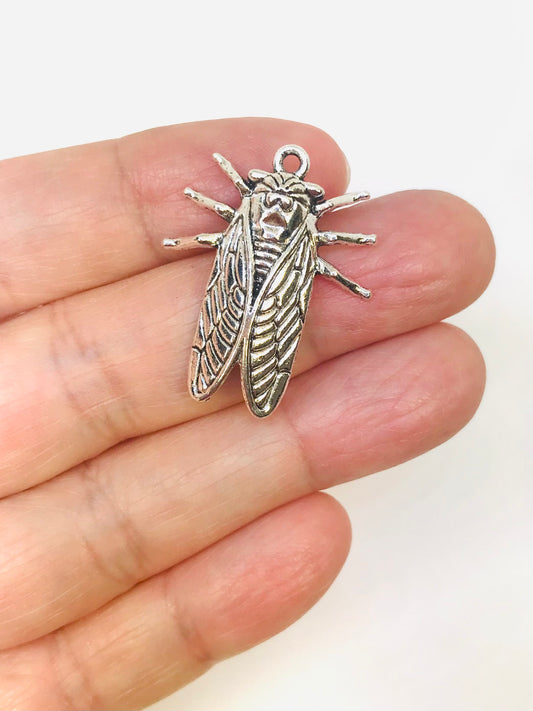 5 Insect Charm Cicada Charms