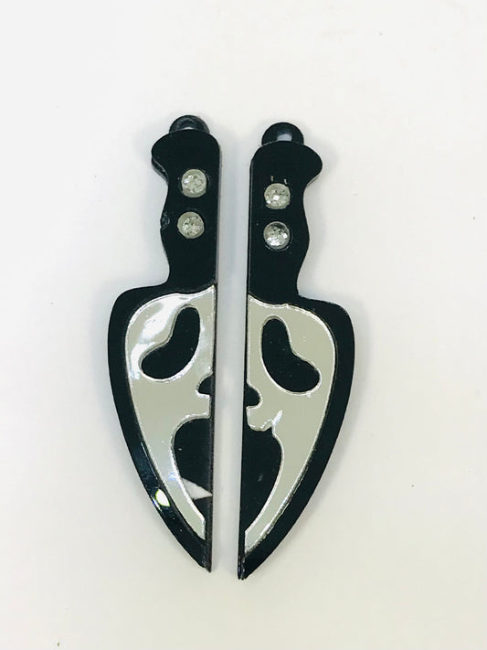 2 Sets ( 4 pcs ) Wholesale Acrylic Ghost Face Knife Charm