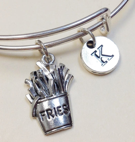 French Fries Initial Bangle