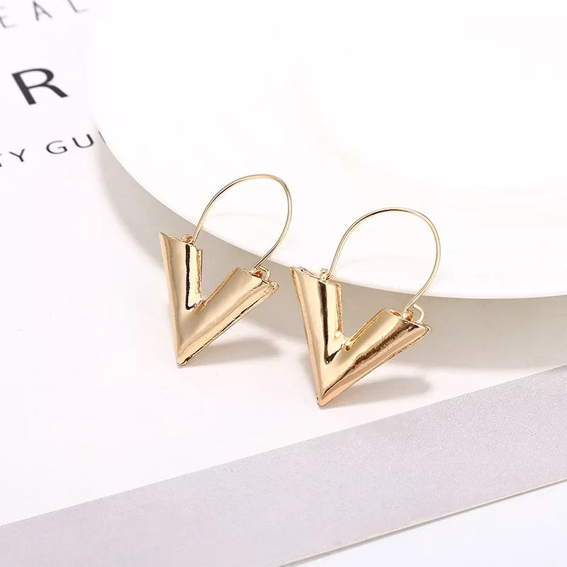 Geometric Triangle Earrings, Boho Earrings