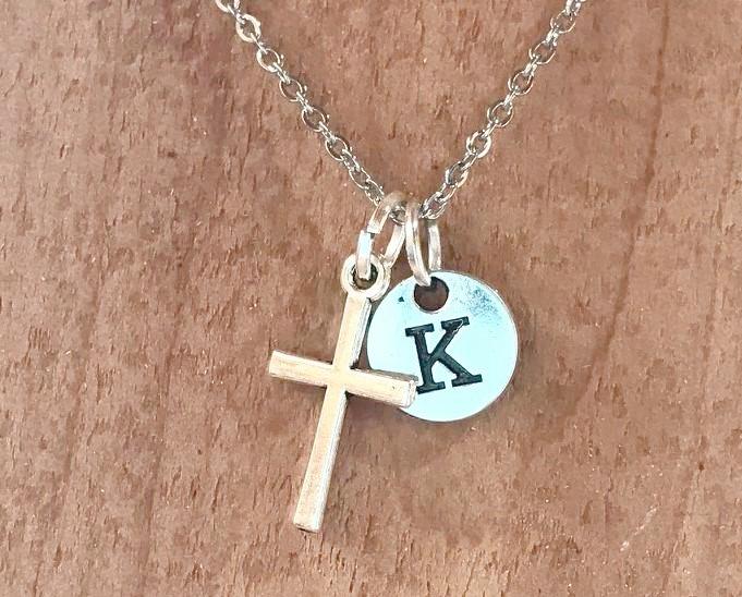 Cross Charm Personalized Necklace