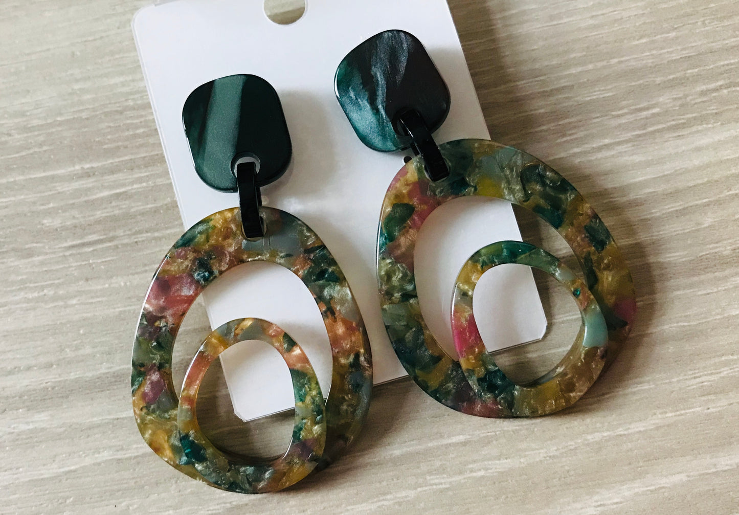 Acrylic Oval Earrings