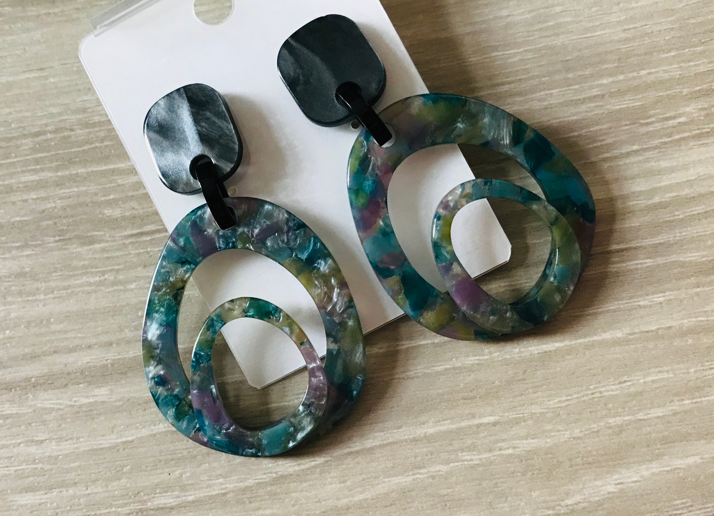 Acrylic Oval Earrings