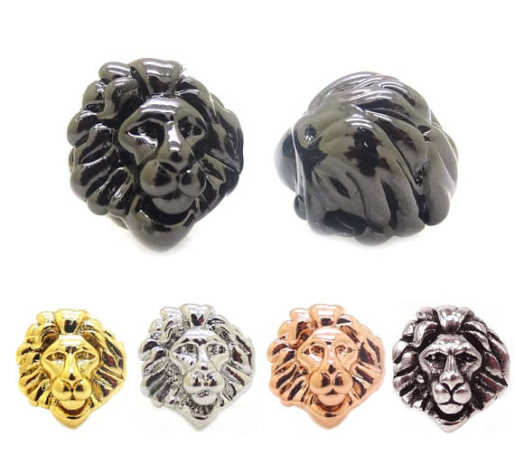 Lion Face Spacer Beads