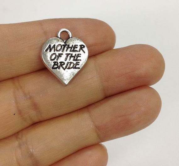 Mother of the bride heart charm