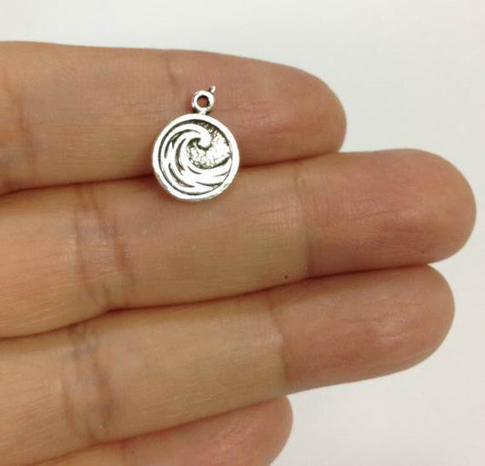 5 Ocean Wave Charm, Surfing Charm Wholesale