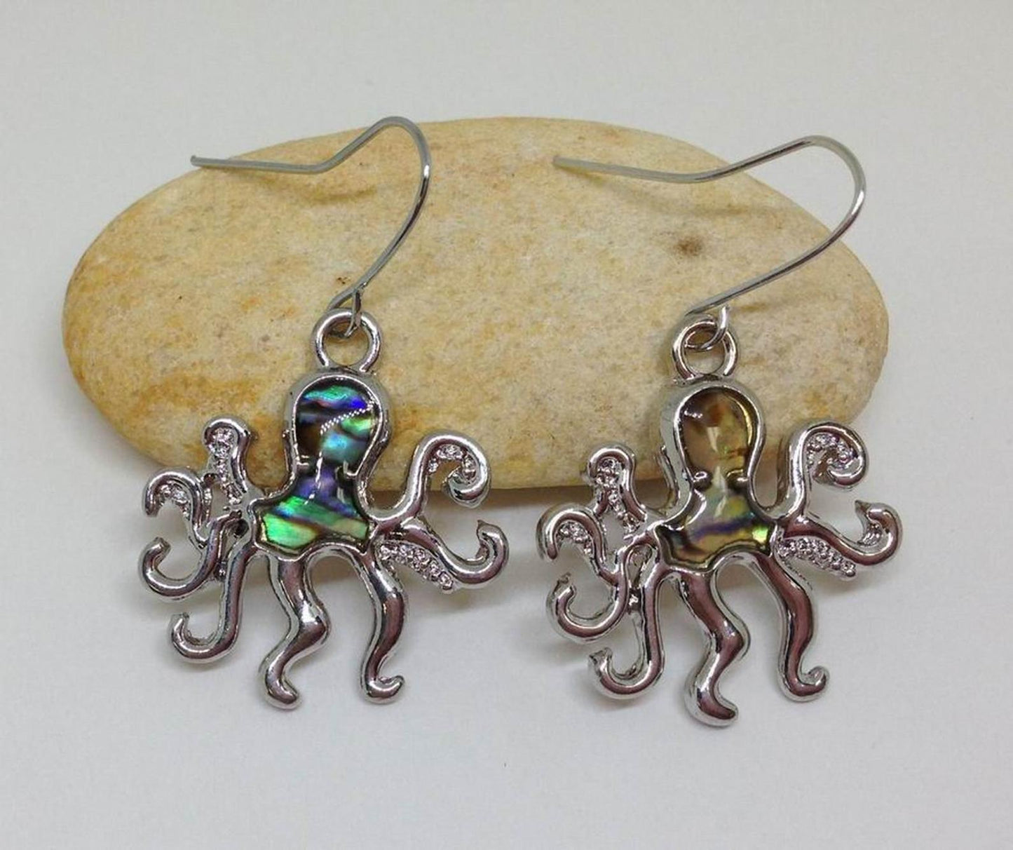 Octopus Earrings Paua Shell Earrings