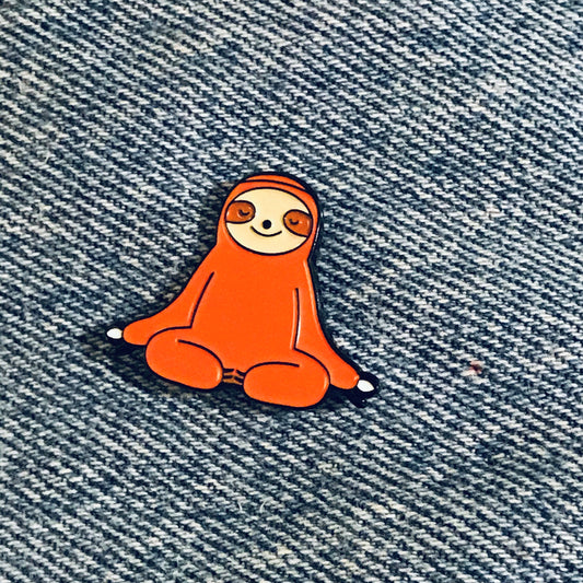 Meditation Yoga Sloth Funny Enamel Pin