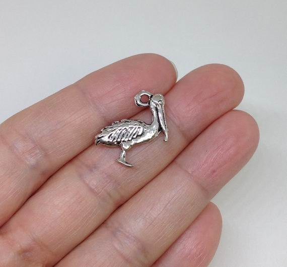 5 Wholesale Pelican Charms