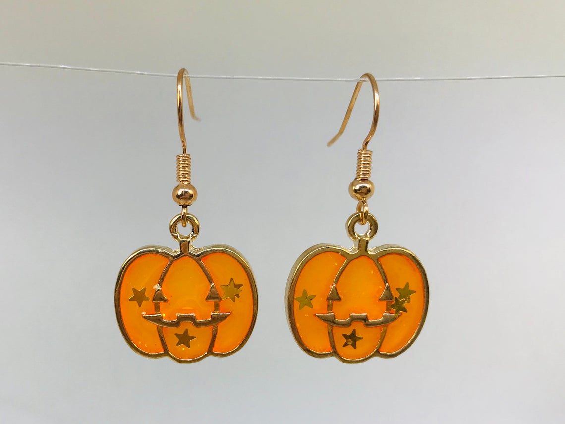 pumpkin orange earrings wholesale