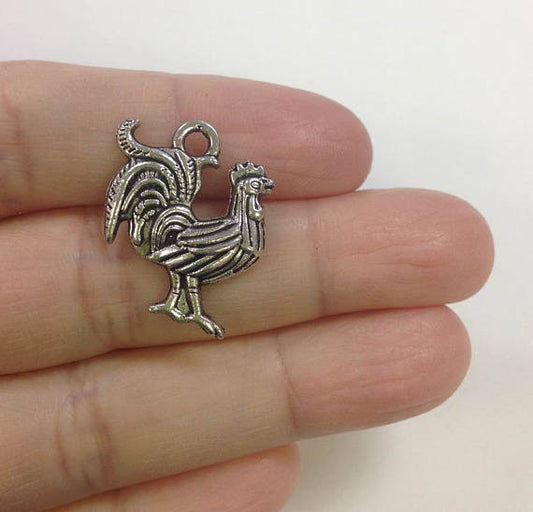 10 pcs Hen Charms Chicken Rooster Charms
