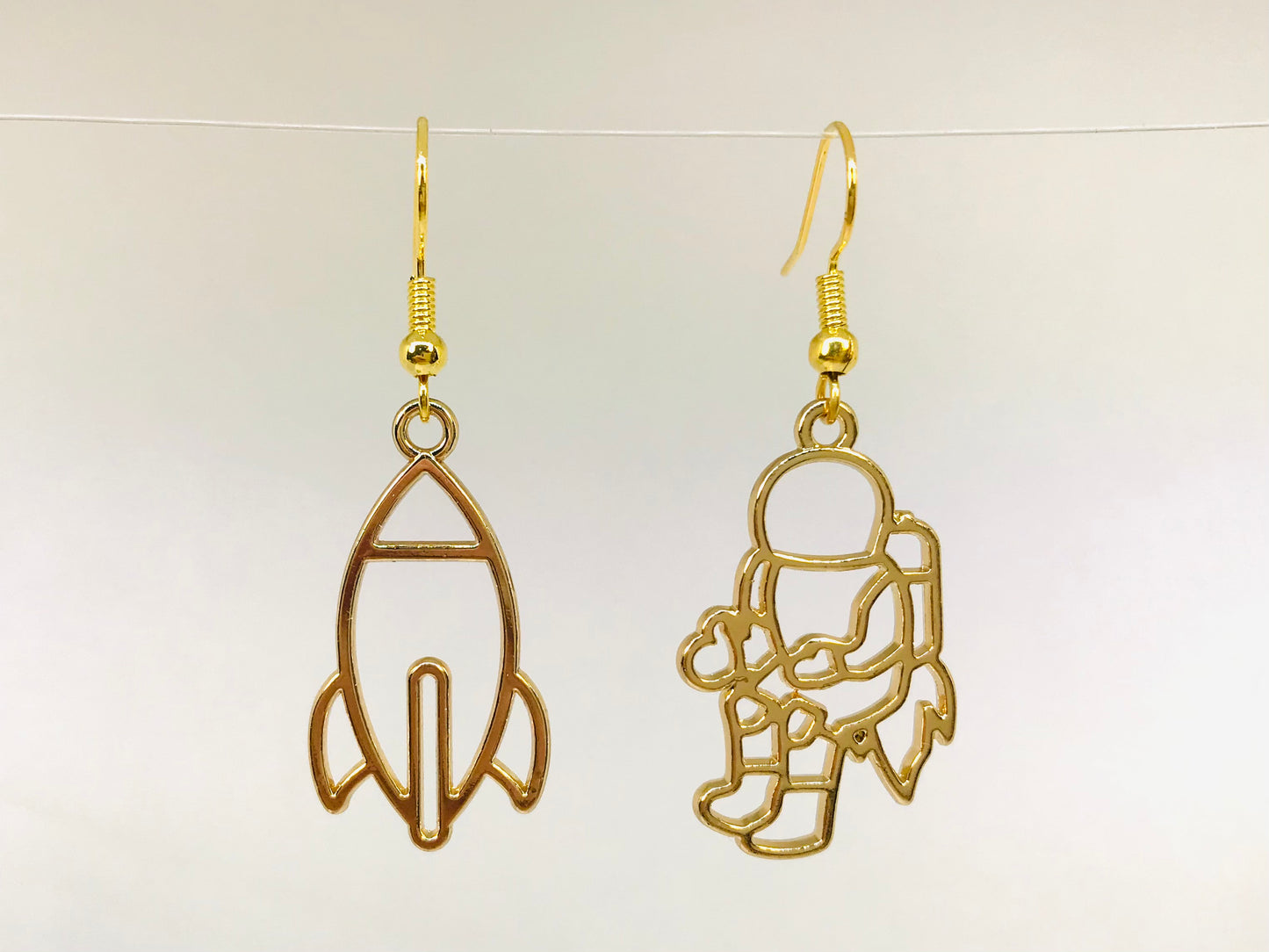 Planet and Space shuttle Earrings