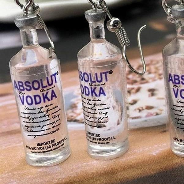 Absolute Vodka Novelty Earrings
