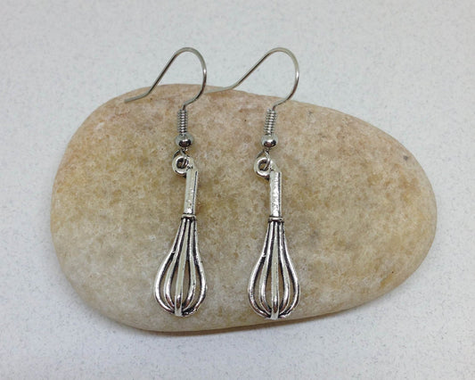 Whisk utencil earrings, Baking Jewelry