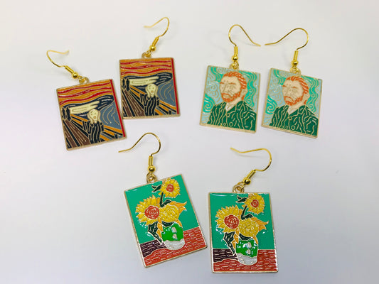 Van Gogh Earrings, World Famous Painting Earrings,