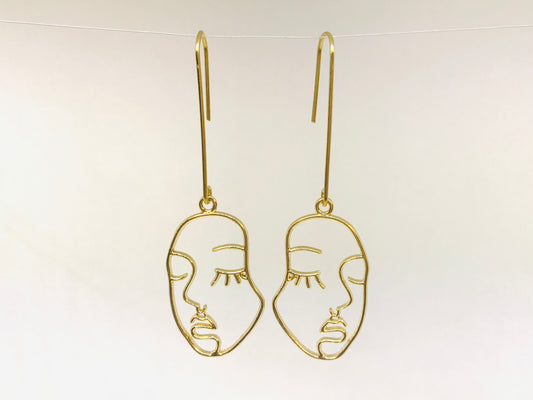 Wholesale Abstract Face Earrings