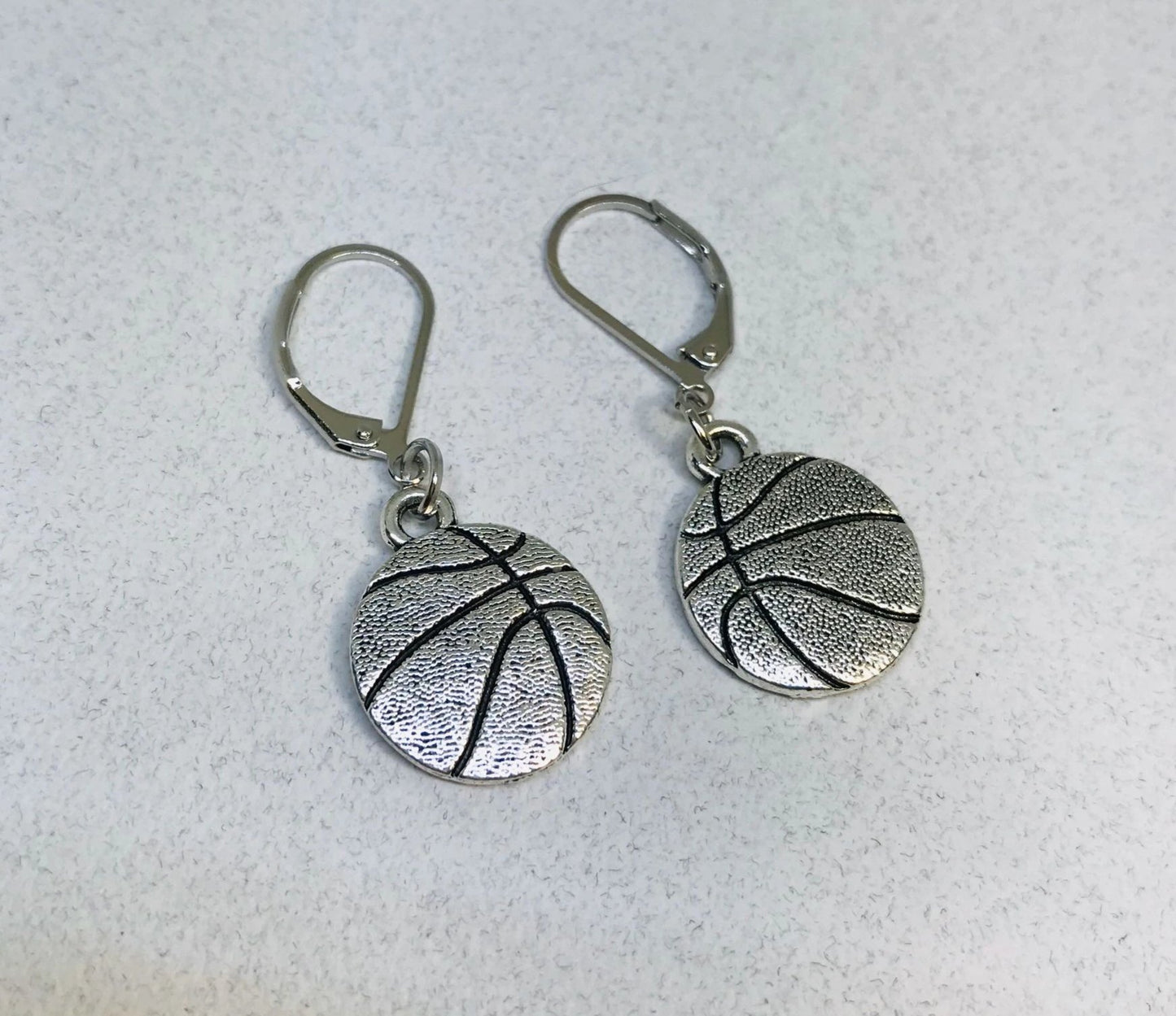 Basketball Leverback Earrings, Coach gift
