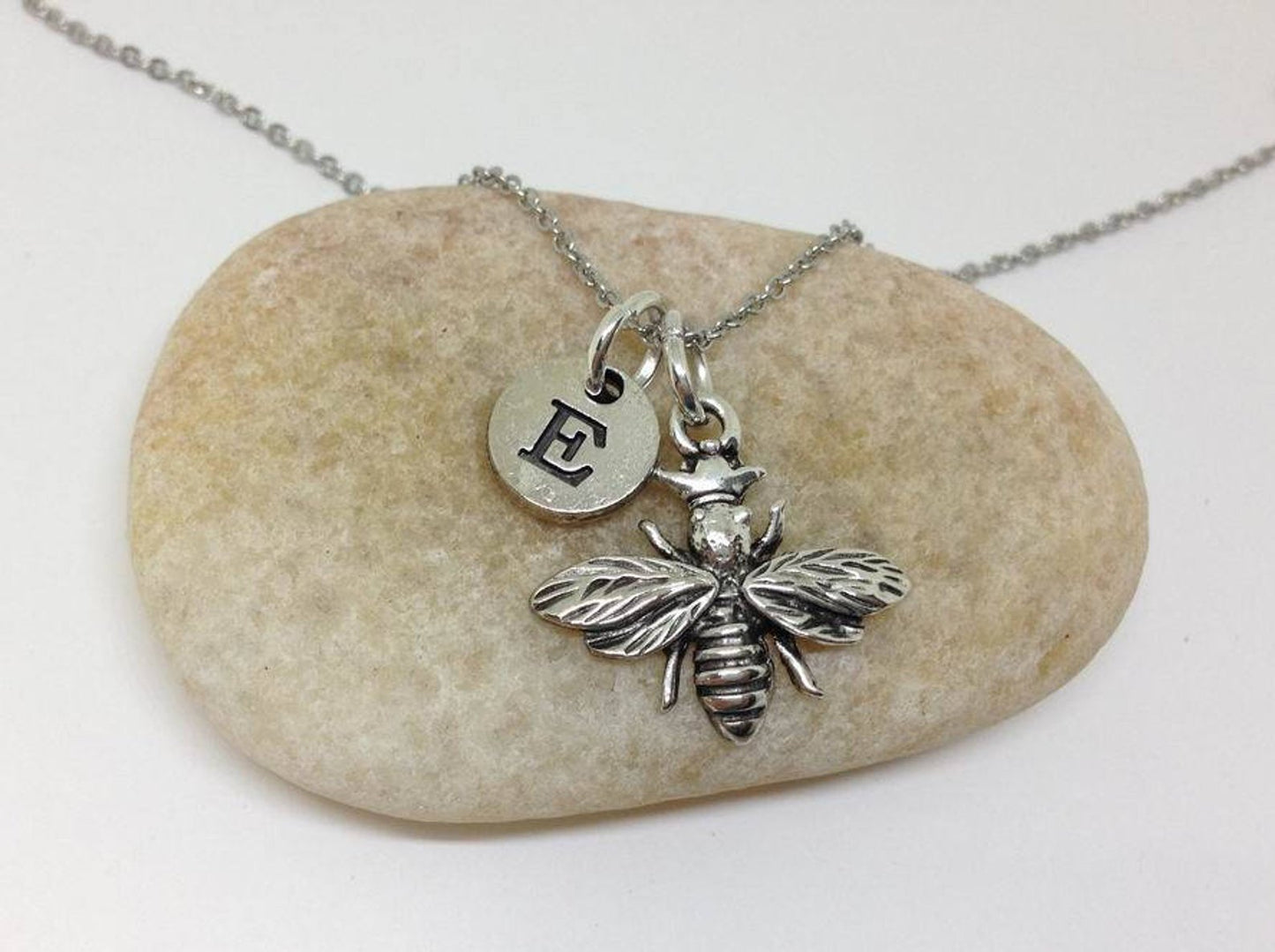 Bee Charm Personalized Necklace
