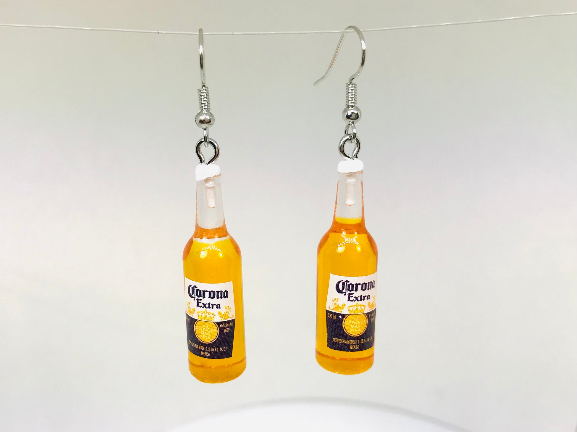 Corona Extra Mexican Beer Earrings